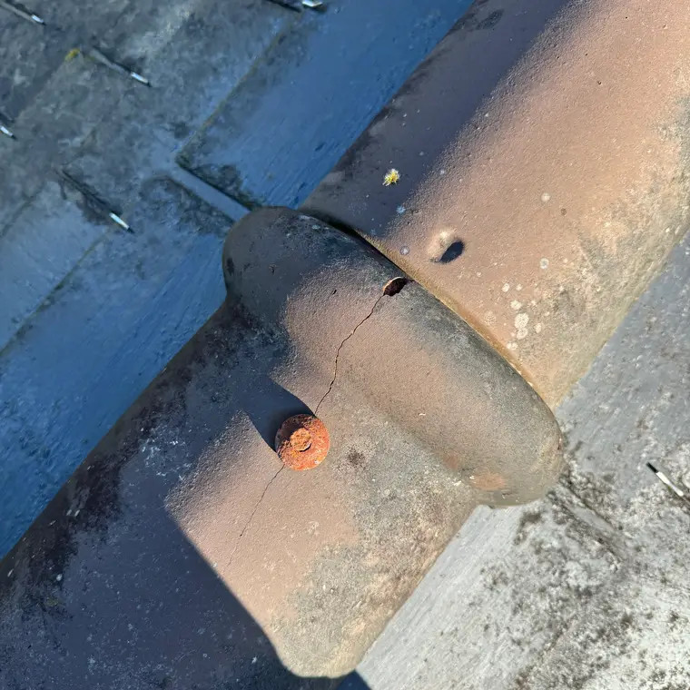 Conduit de cheminée métallique rouillé